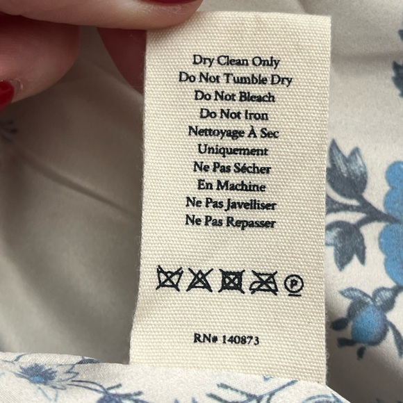 LoveShackFancy Lula Wool Blend Blazer Coat Robin’s Egg Blue - Crystal Buttons- 6 - Picture 11 of 15